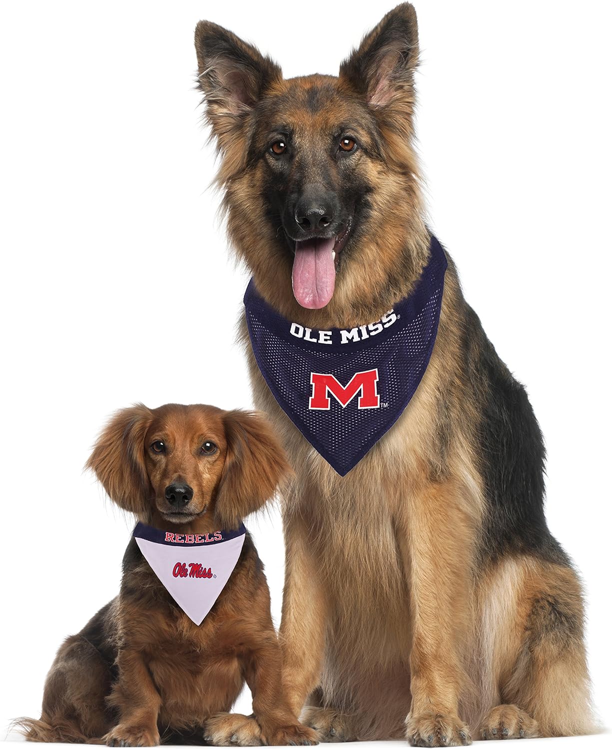 Pets First Collegiate Pet Accessories, Reversible Bandana, Mississippi Ole Miss Rebels, Large/X-Large
