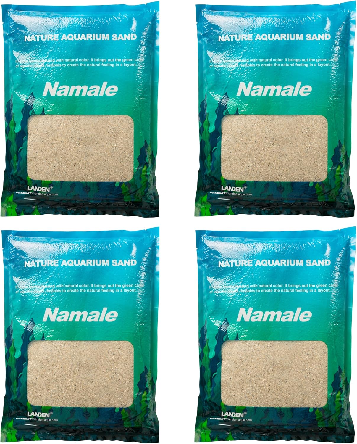 LANDEN Namale Aquarium Sand 44 lbs(12L), Super Natural for Aquarium Landscaping, Cosmetic Sand for Plant Tank, Fine Grain Natural Color River Sand for Freshwater or Blackwater Biotope Tank