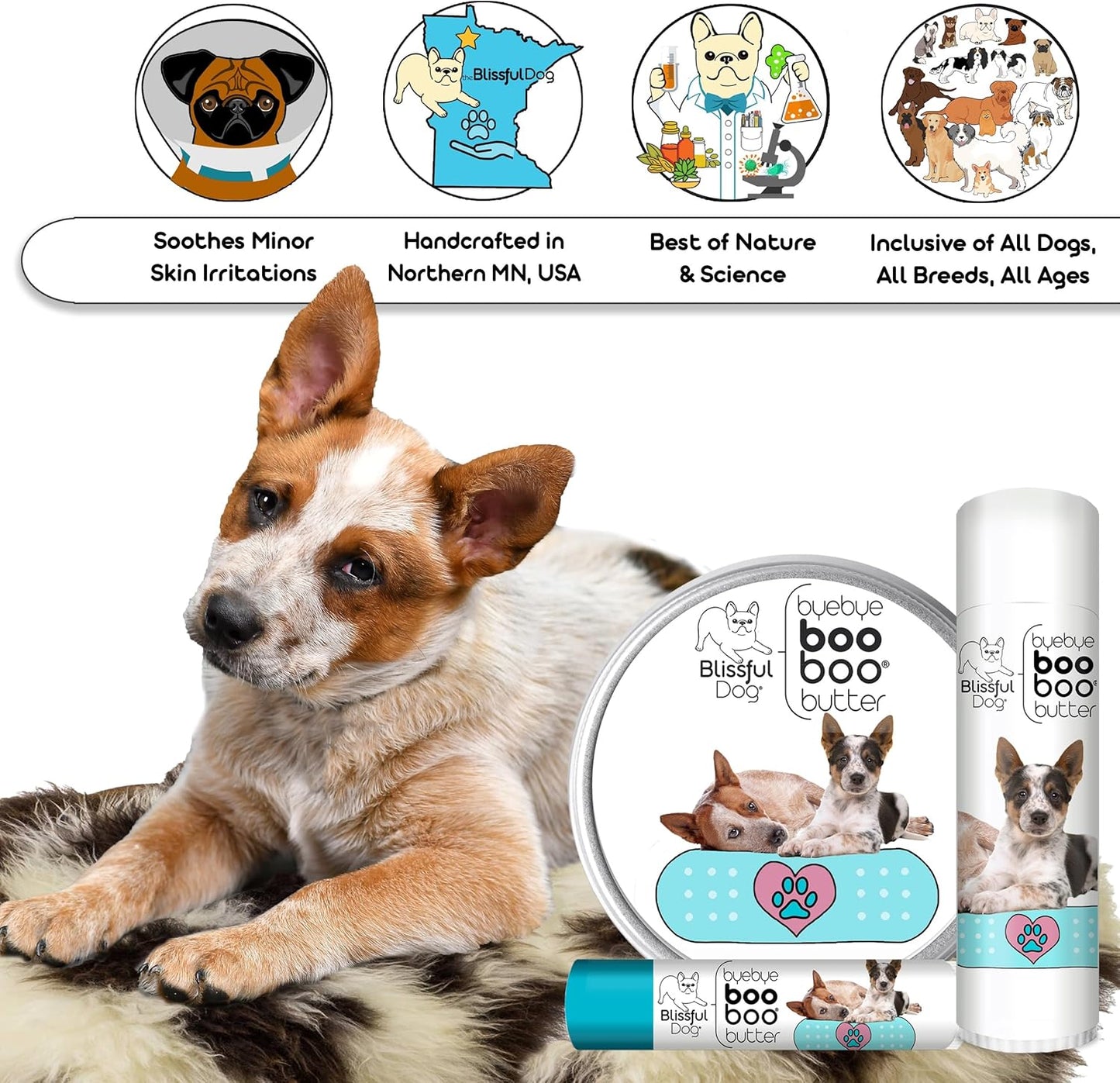 The Blissful Dog Blue Heeler Boo Butter, 0.50 oz