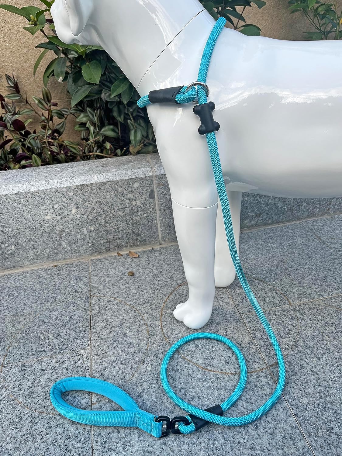 Slip Lead Dog Leash,Strong Nylon Rope Leash and Padded Handle,No Pull Outdoor Walking Training Lead for Small Medium Large Dogs(Blue, 1/2"×6ft)