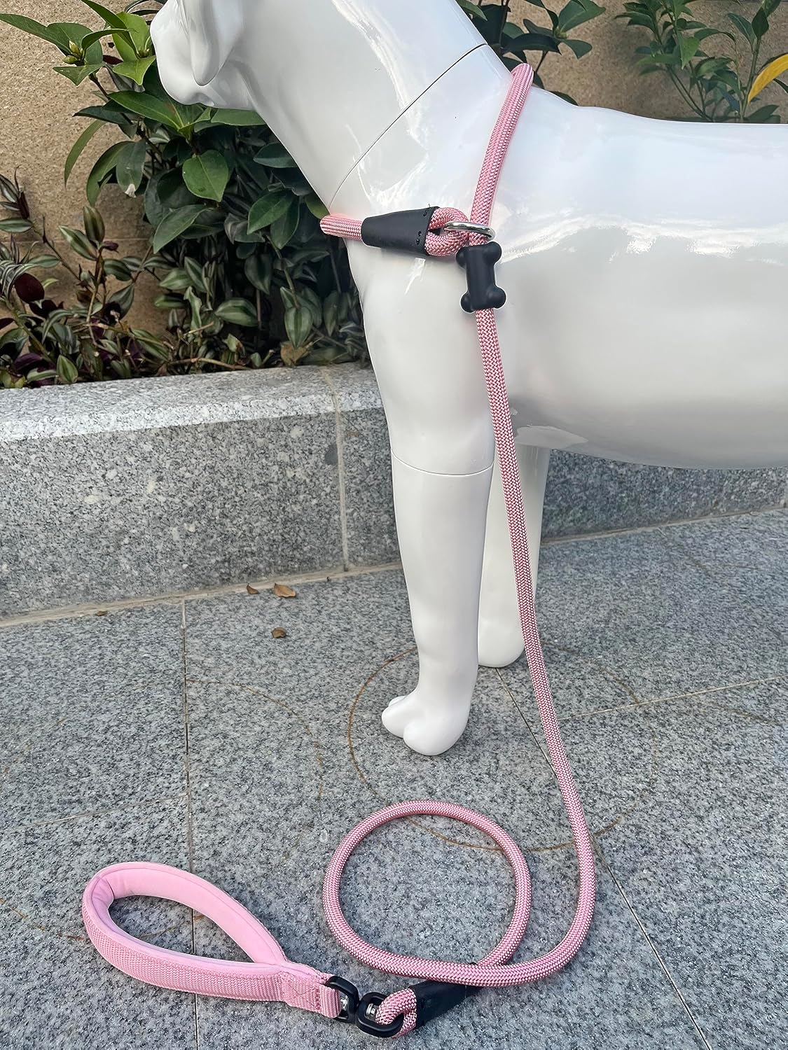 Slip Lead Dog Leash,Strong Nylon Rope Leash and Padded Handle,No Pull Outdoor Walking Training Lead for Small Medium Large Dogs(Pink, 1/2"×6ft)