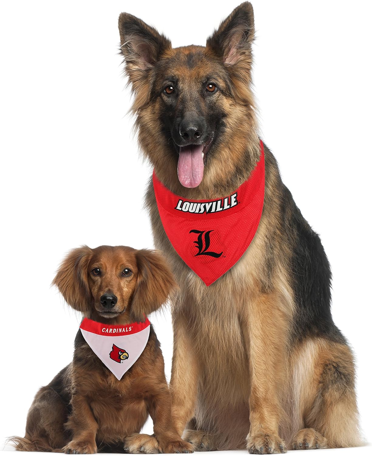 Pets First Collegiate Pet Accessories, Reversible Bandana, Louisville Cardinals, Small/Medium
