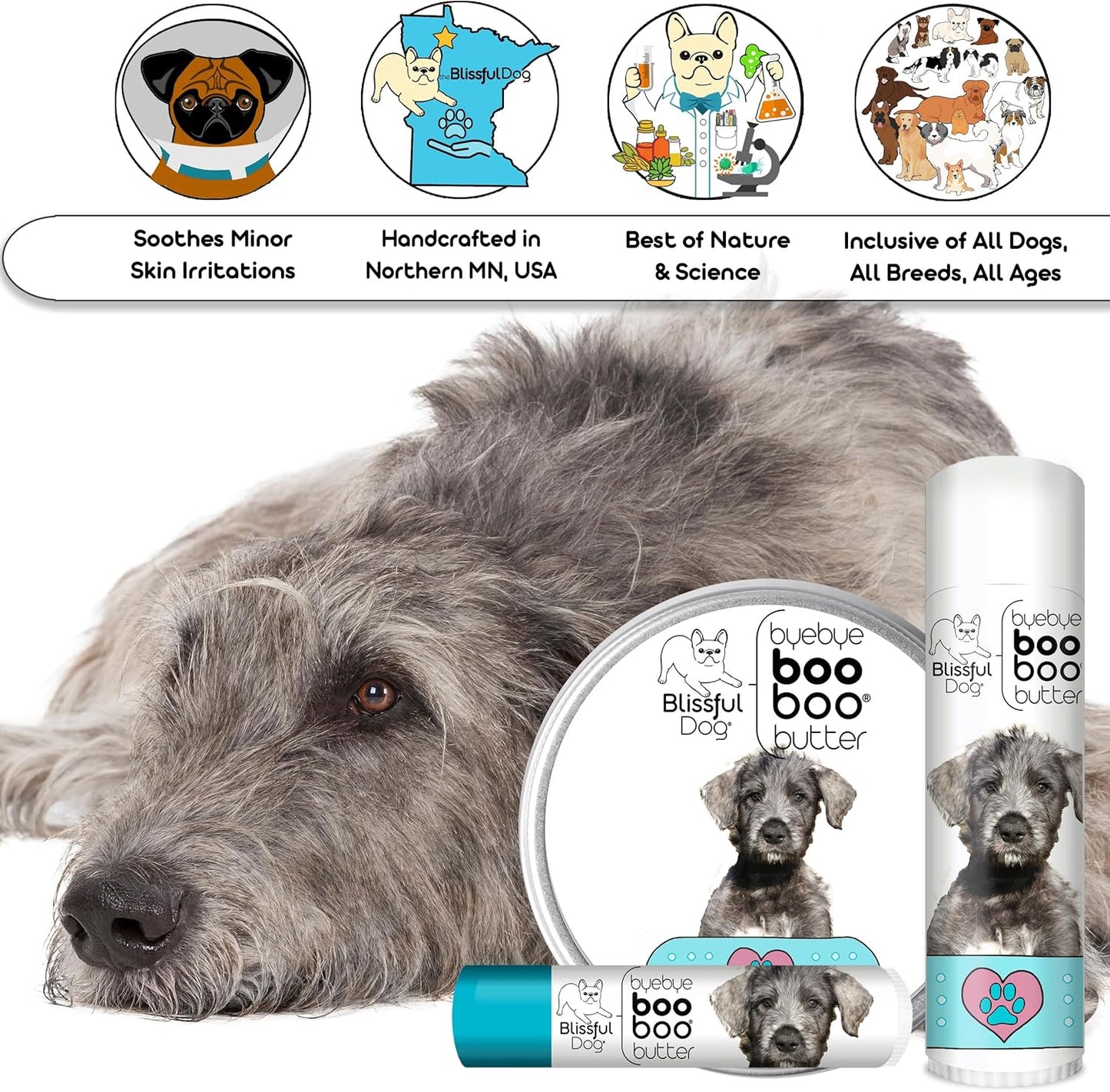 The Blissful Dog Irish Wolfhound Boo Boo Butter, 8 Ounce