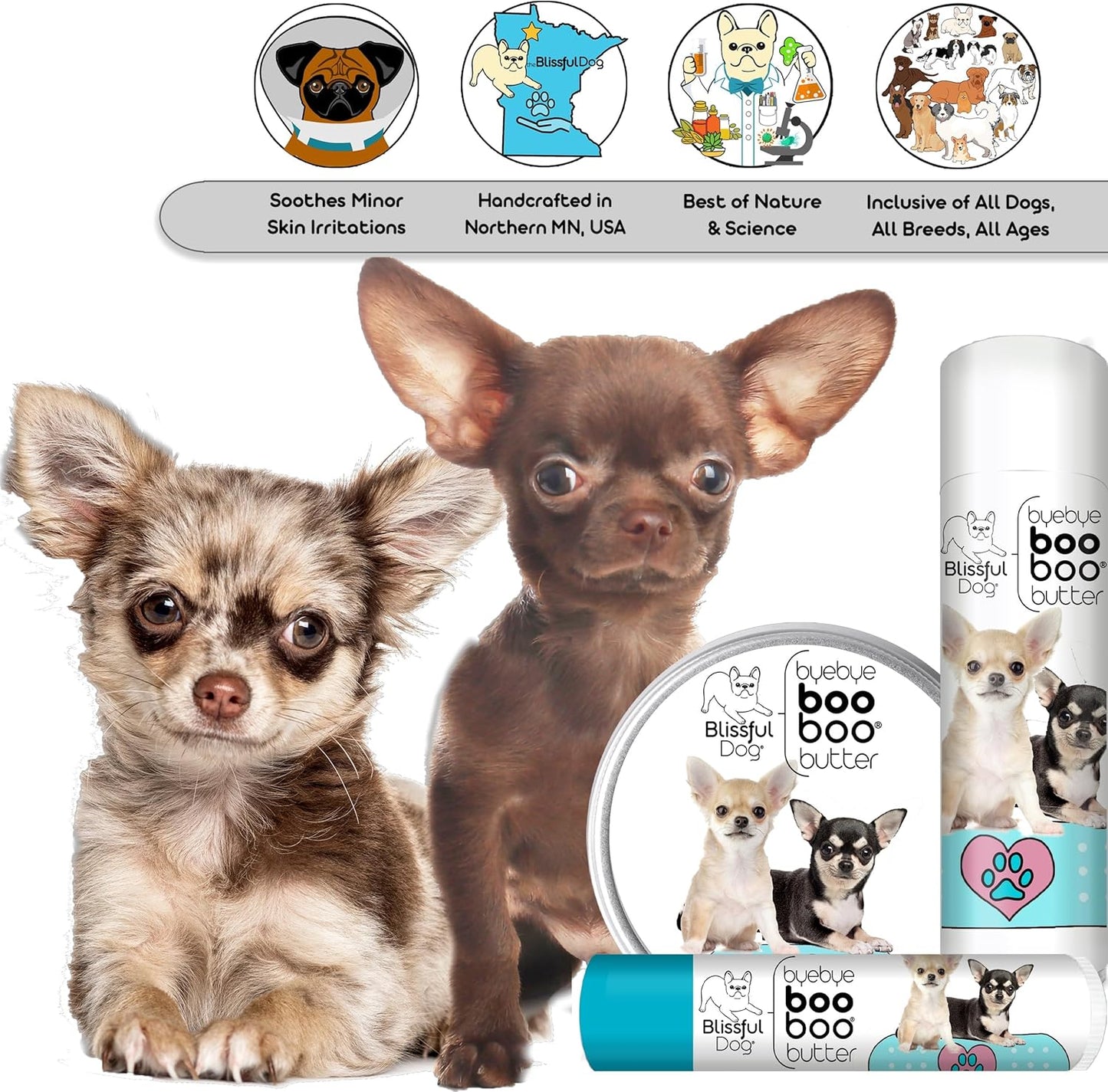 The Blissful Dog .50 oz Tube Chihuahua Booboo Butter