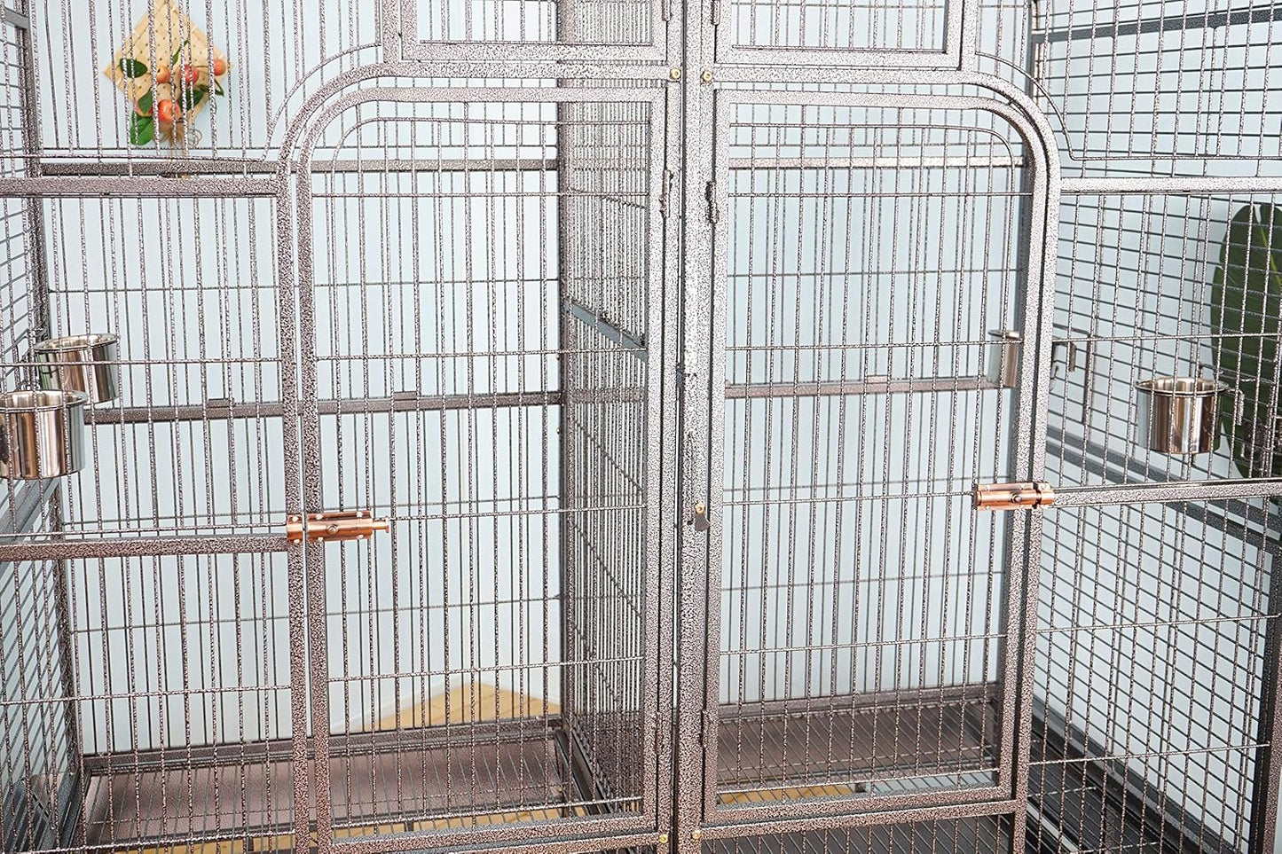 Double Cage with Center Divider for Bird Parrot Aviary W64xD32xH73 New