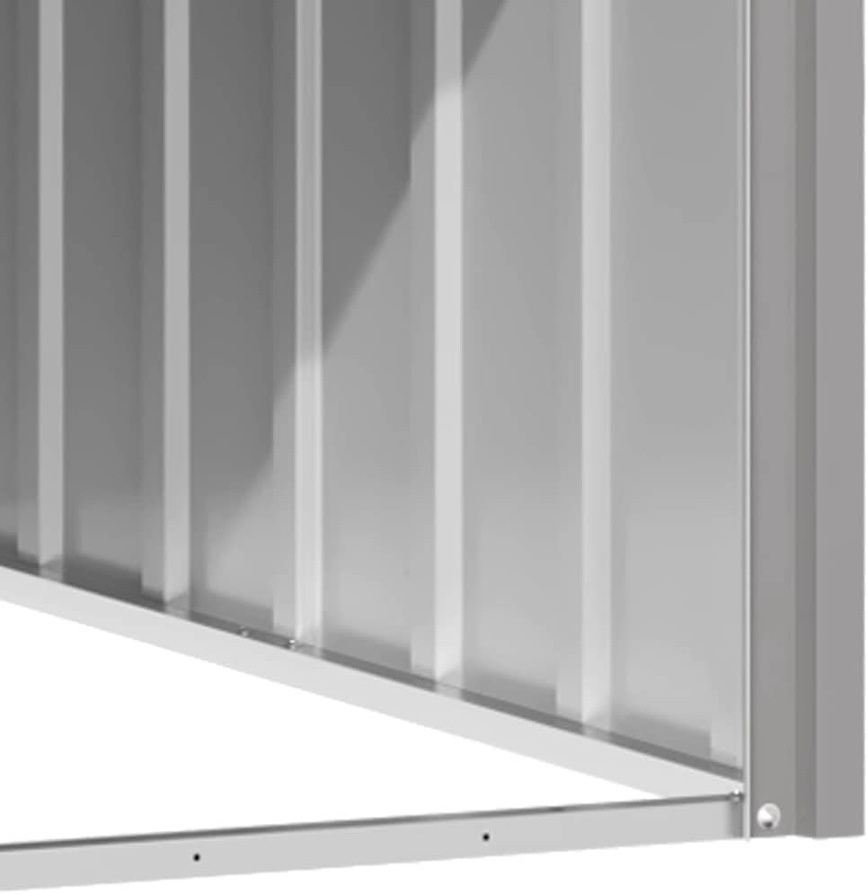 vidaXL Dog House - Durable Galvanized Steel Construction - Weatherproof Dog Kennel - Easy Access with Spacious Entrance - Ideal Outdoor Pet House - Gray