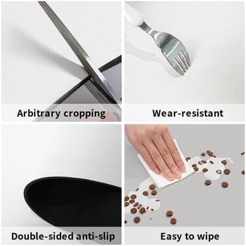 Coffee Dog Food Mat Absorbent Bowl Mats No Stains Quick Dry Waterproof Pet Cat Placemats for Food and Water, 30x45cm