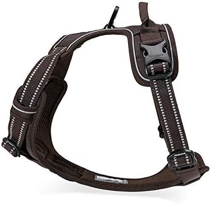 TRUE LOVE Adjustable No-Pull Dog Harness Reflective Pup Vest Harnesses Comfortable Control Brilliant Colors Truelove TLH5651(Brown,XS)