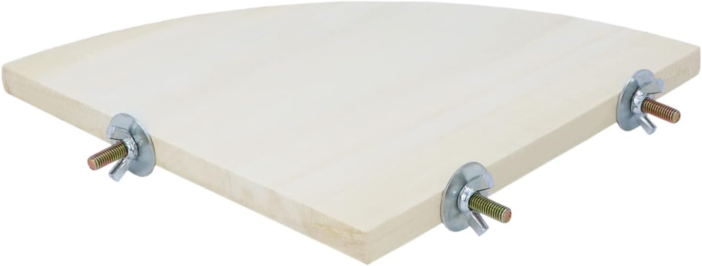 Wontee Bird Perch Stand 2 Pack Wooden Platform Corner Ledge for Budgies Cockatiels Conures African Greys Rats Gerbils Chinchillas Squirrels (L (7.9"x7.9")