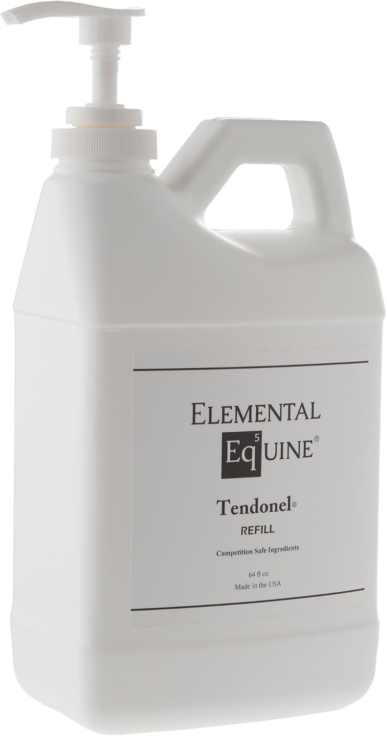 Elemental Equine Tendonel 64oz Liniment Rub for Horses - Soothe and Relax Tired Muscles While Providing Relief and Reduced Stiffness