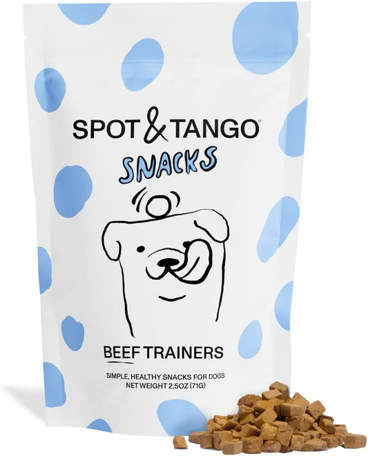 Spot & Tango Beef Dog Training Treats - 100% Beef Liver, Freeze-Dried Dog Snack - Grain & Gluten-Free - for Small, Medium, and Large Dogs - for Puppies Through Seniors
