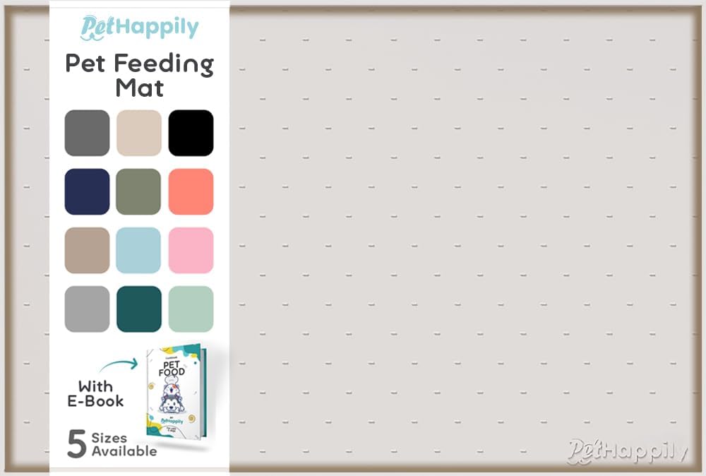 Dog Food Mat - 28x18 Raised Edges Dogs Mat for Food and Water Prevent Spill, Waterproof Cat Food Mats Protect Floors, Easy Clean Dog Bowl Mats for Food and Water, Silicone Pet Feeding Placemats