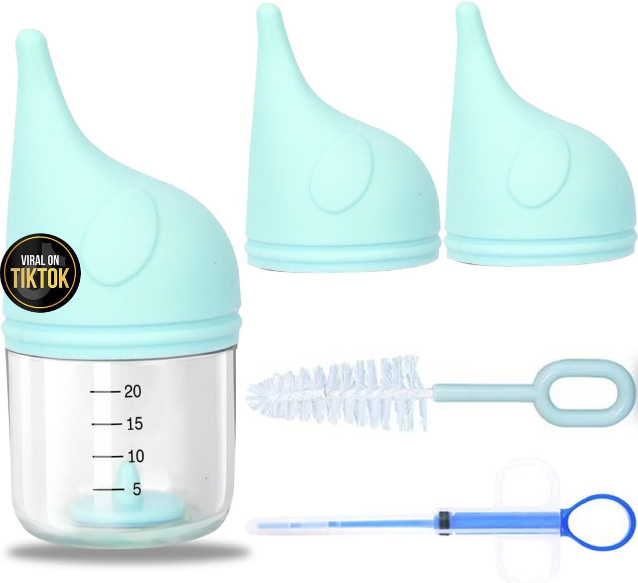 5 pcs Kitten Bottle Miracle Nipple for Kittens Anti-Choking Design for Newborn Kittens Puppies Small Animals (20ml)