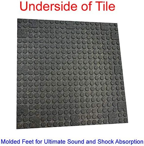 American Floor Mats - Extreme Rubber Gym Tiles - 1 Inch Thick Colorful Rubber Gym Tiles - Superior Shock and Sound Absorbing Tiles - Solid Black 10 Tile Pack (Covers 40 Sq Ft)