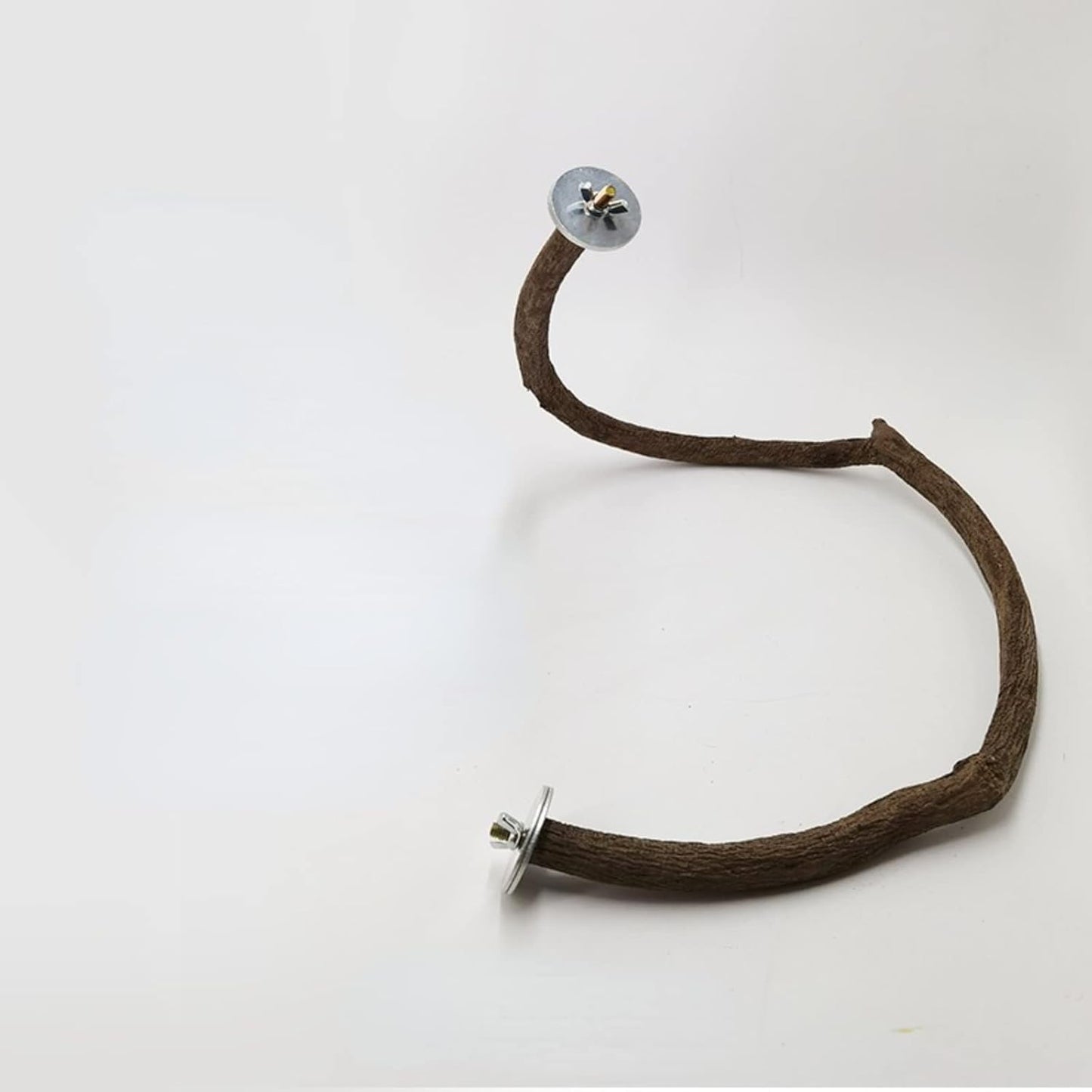 Parrot Perch Stand Bird Cage Stand Pole Natural Wild Grape Stick Grinding Paw Cage Accessories for Parakeet Cockatiels Budgies Conure Lovebirds Platform (S-Shaped)