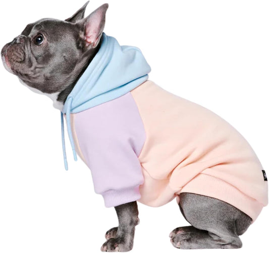 Spark Paws Dog Hoodie – Premium Dog Sweater for Small, Medium, and Large Dogs | Warm Outfits for French Bulldogs, Pitbull, Puppy, Winter Jacket Alternative - Cotton Candy - XL