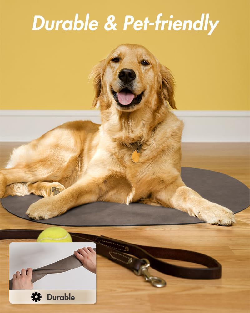 Absorbent Dog Water Mat for Food and Bowl - Quick Dry Pet Feeding Mat, No Stains, Accessories for Messy Drinkers