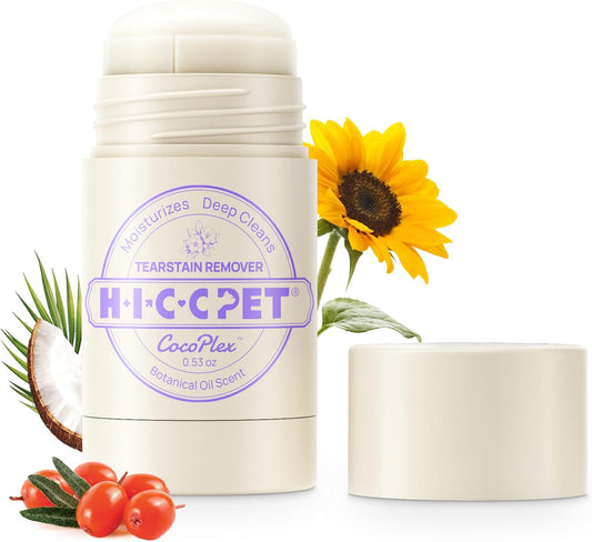 HICC PET Eye Balm for Dogs & Cats, Vet-Recommended Dog Eye Infection Treatment Gently Remove Tear Stain, Debris, Discharge, Crust - Hypoallergenic Pet Eye Cream Cleaner for Wrinkle, Face - 0.53 oz