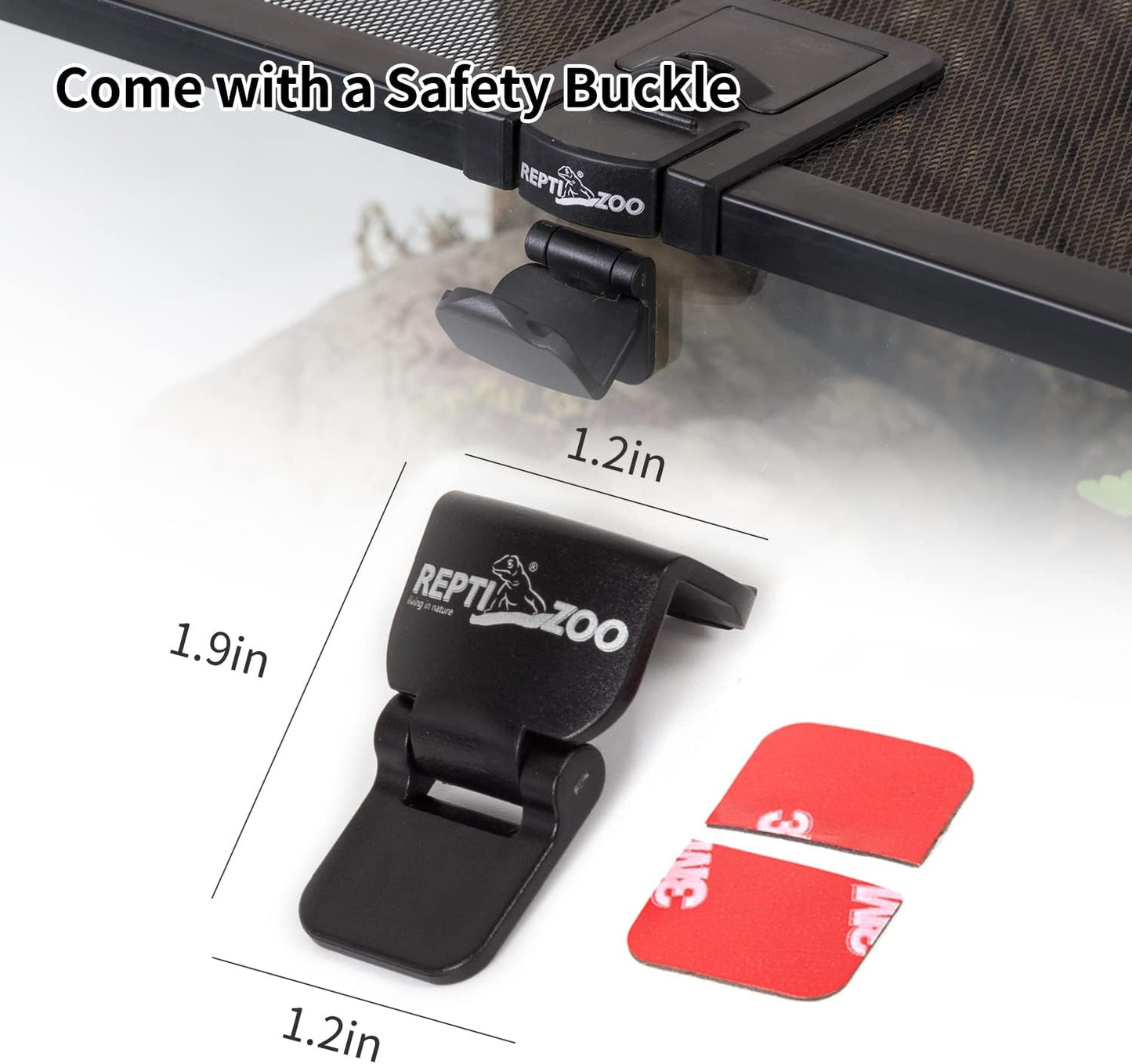 REPTIZOO Small Reptile Tank 20" x 12" x 6" Glass Reptile Terrarium with Top Feeding Habitat for Snake Spider