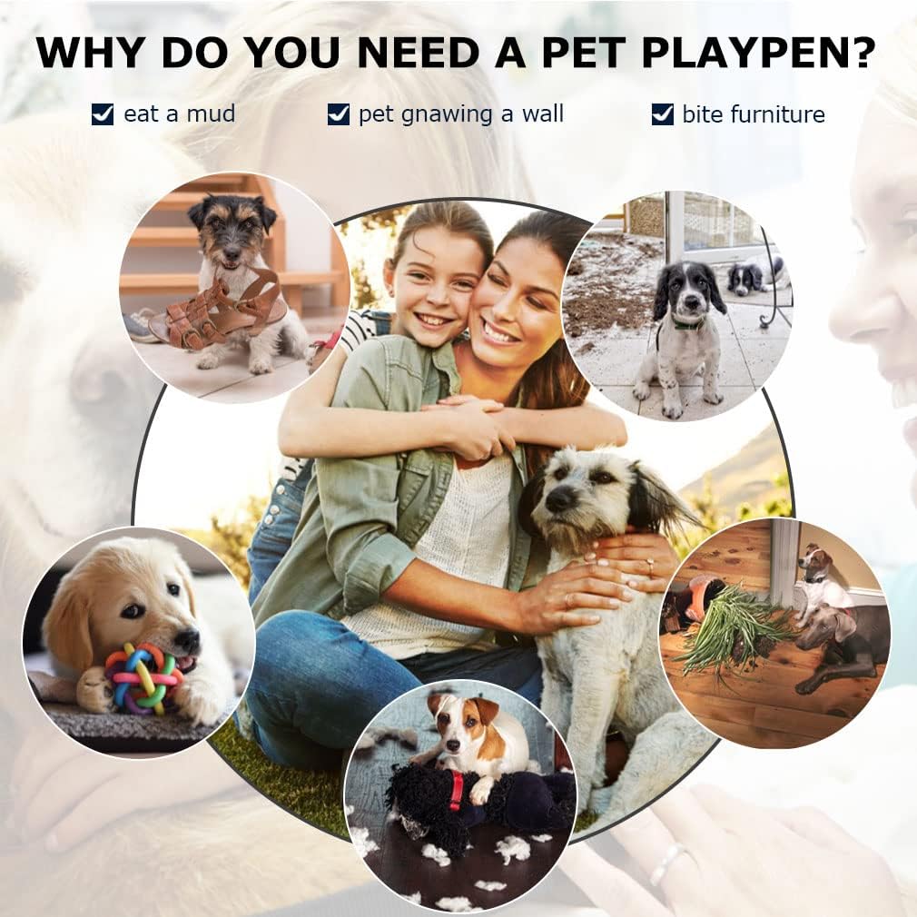 BestPet | Dog Crate | 42" | Black | Foldable Metal Kennel with Double Doors, Secure Slide-Bolt Latches, Leakproof Tray | Portable Dog Cage for Large Breeds | for Travel, Indoor & Outdoor Use