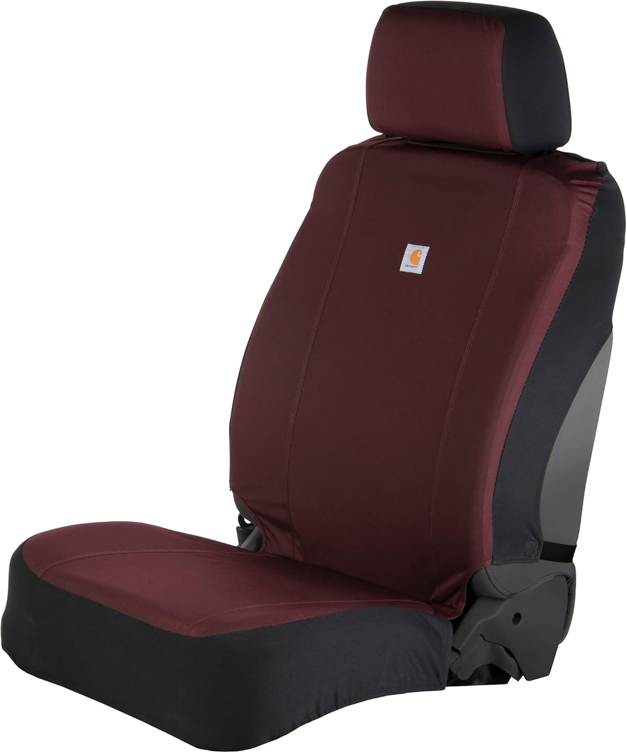 Carhartt Universal Nylon Duck Canvas Fitted Bucket Seat Cover, Durable Seat Protection with Rain Defender, Single, Port
