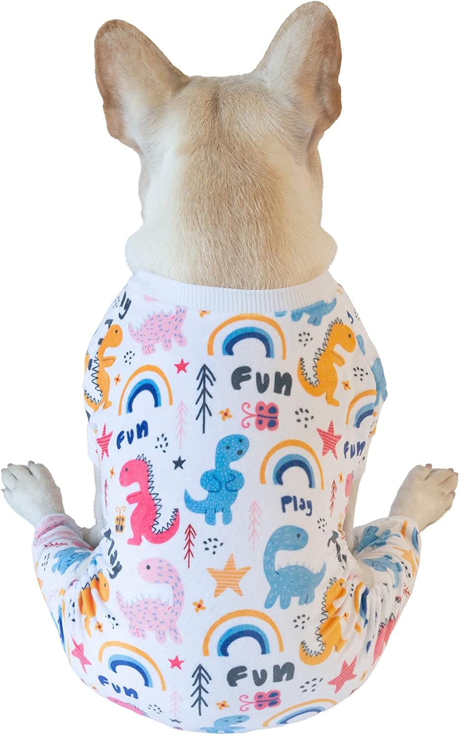 CuteBone Small Dogs Outfit Soft Puppy Onesies Pjs Dog Pajamas Pet Coat Cat Apparel Comfy Doggie Jumpsuit Bodysuit for All Seasons P159M