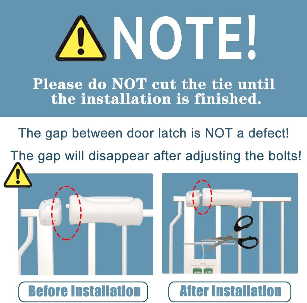 Narrow Baby Gate 24 to 29 Inch Wide Pet Gate Pressure Mounted No Drill Safety Gate Walk Through Metal Child Gate for Kids Stairs or Pets Indoor White