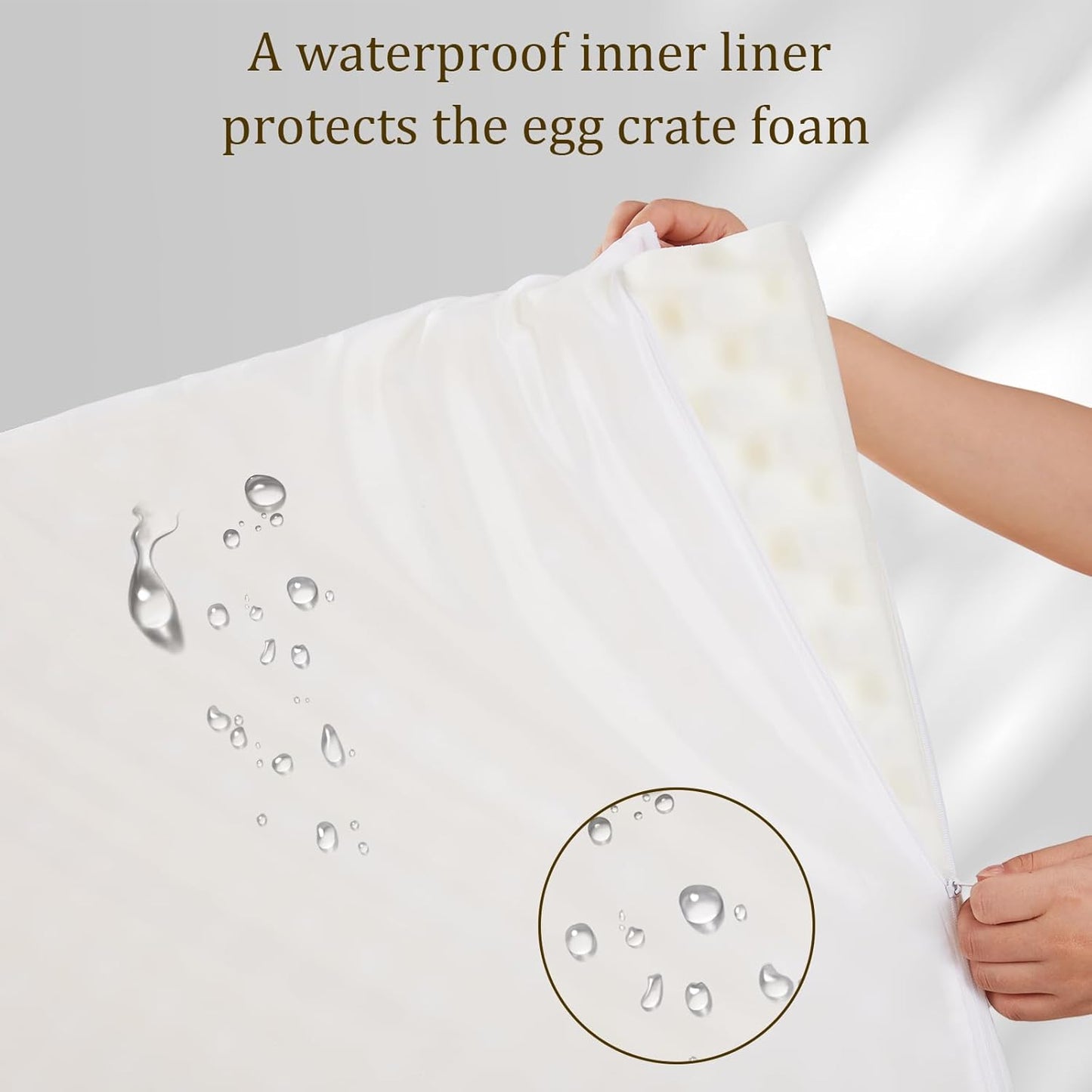 Bedfolks Orthopedic Dog Bed Extra Small, Waterproof Dog Sofa Bed for Small Dogs & Cats, Egg Foam Pet Couch Bed with Removable Washable Cover and Nonslip Bottom, Black