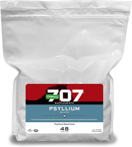 Formula 707 Psyllium Pellets Equine Supplement (12lb Bucket - 48 Day Supply)