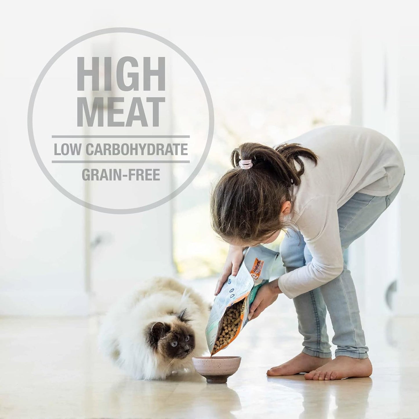 Feline Natural High Protein Dry Cat Food, Freeze-Dried Diet with 98% Meat, Organs & Seafood, No Peas, Grains, or Artificial Additives, Made in New Zealand, Beef & Hoki, 11oz