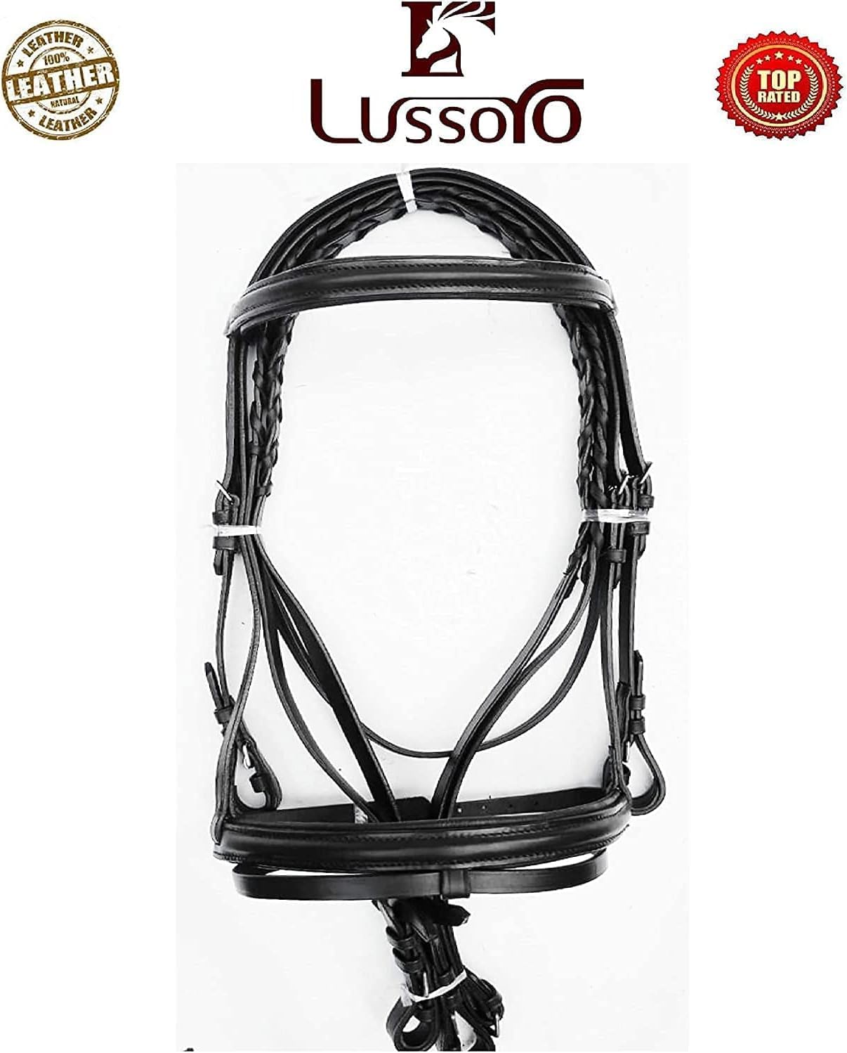 Leather English Riding Horse Black Saddle Starter Kit for Horse Riding Gift Set English Jumping Saddle 7 Pcs Combo Pack