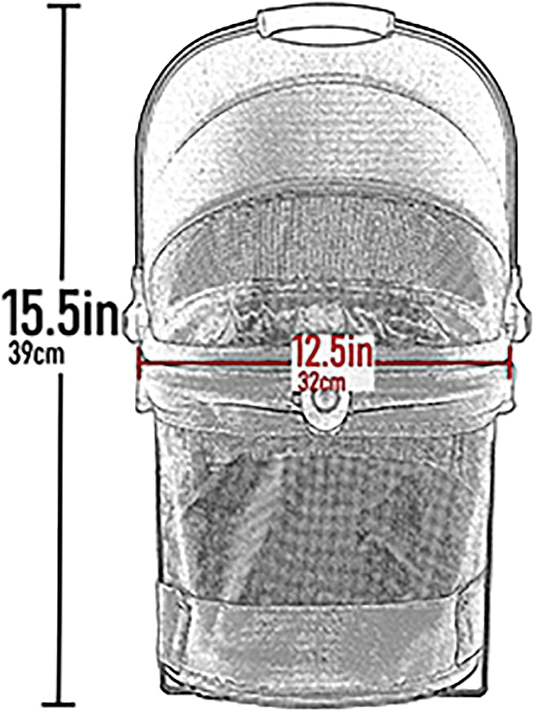 Pet Gear No-Zip View 360 Ultra Lite Pet Safety Carrier & Car Seat for Small Dogs & Cats Push Button Entry, 15", Onyx