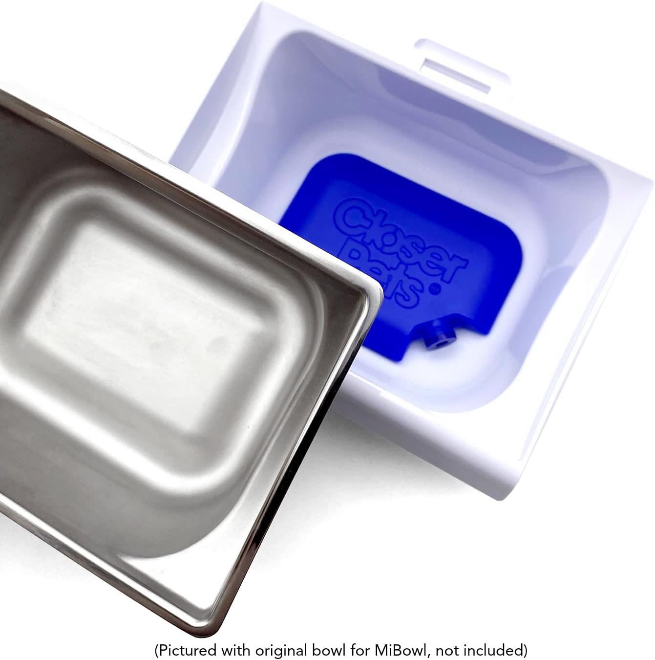 Closer Pets Stainless Steel Insert and Ice Pack - Compatible with The MiBowl Automatic Microchip Pet Feeder