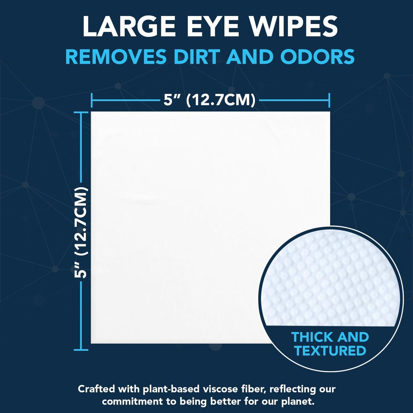 NOVEHA 300PCs Dog Eye Wipes - Tear Stain Remover for Dogs - Formulated with Chamomile and Aloe to Remove Eye Debris, Tear Stains & Eye Discharge - Plant Based, Safe, and Large 5"x5" Unscented Wipes