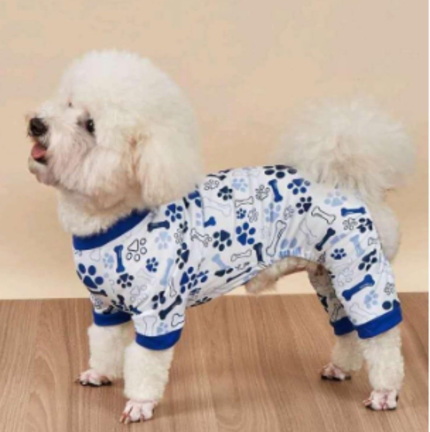 Vet-Approved Dog Pajamas Pjs Onesie for Medium Dog Clothes - Lightweight Soft Stretchy Puppy Costume - Certified Hypoallergenic Comfort Anxiety-Reducing (Blue, XL)