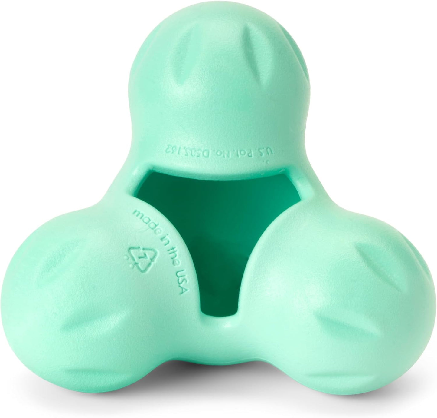 WEST PAW Zogoflex Tux Treat Dispensing Dog Chew Toy – Interactive Chewing Toy for Dogs – Dog Games for Aggressive Chewers, Fetch, Catch – Holds Kibble, Treats, Small 4", Mint