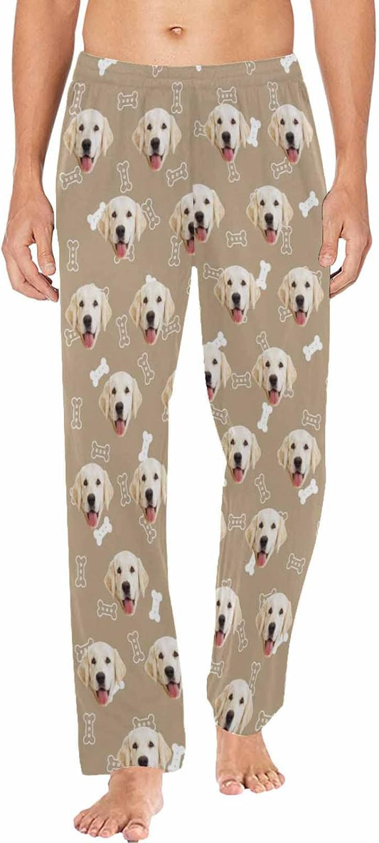 MyPupSocks Customized Face Pajamas Pants Photo Pajama Bottoms for Men S-XXL