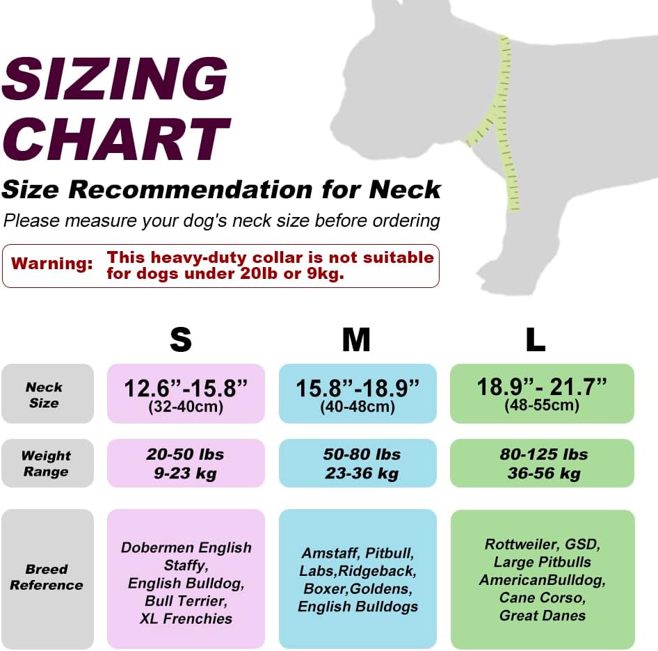 TSPRO Tactical Dog Collar 1.5 Inch Wide Thick Dog Collars with Heavy Duty Metal Buckle, Durable, Strong, Adjustable for Medium to Large Dogs (Christmas Red M)