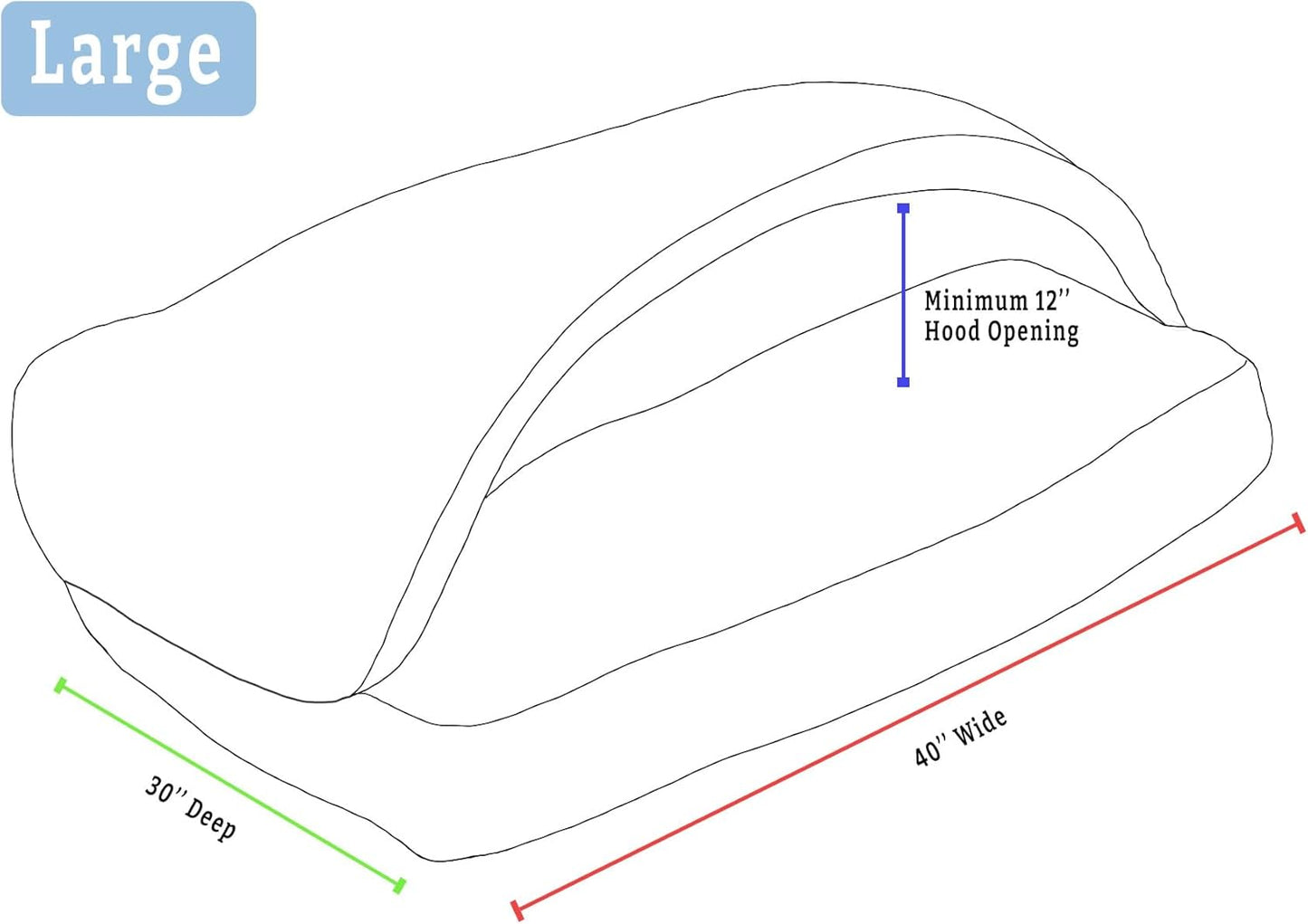 Snoozer Pet Products Luxury Rectangle Cozy Cave, Wag Collection, Large, Ramey Oxford