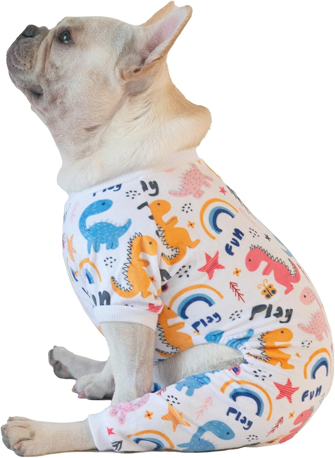 CuteBone Small Dogs Outfit Soft Puppy Onesies Pjs Dog Pajamas Pet Coat Cat Apparel Comfy Doggie Jumpsuit Bodysuit for All Seasons P159L