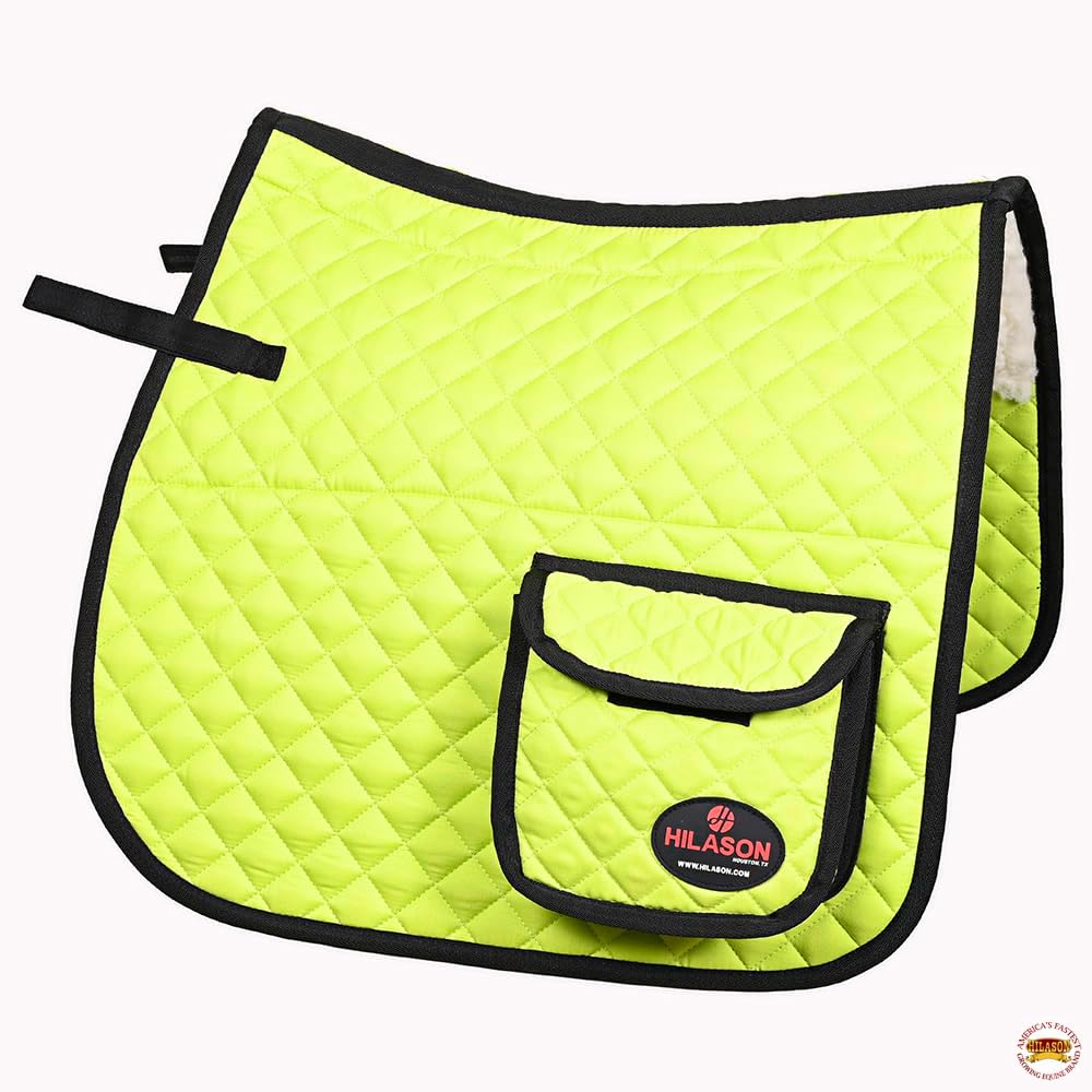 HILASON Western Horse Luxury Quilted Saddle Pads with Pockets | Pad