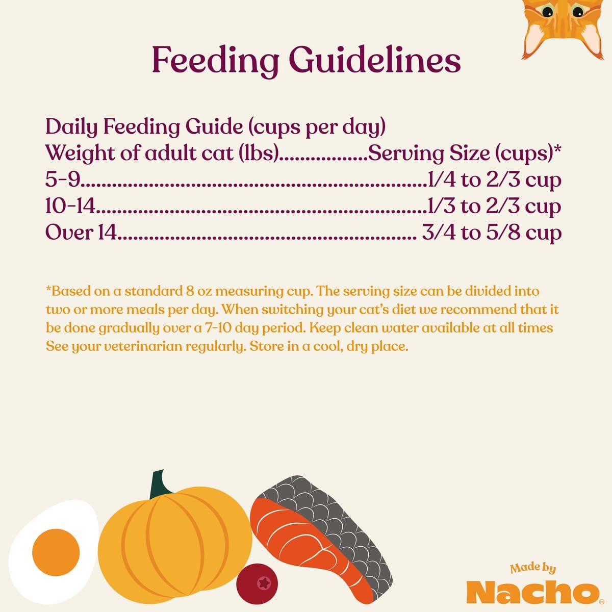 Made by Nacho Dry Cat Kibble 4lb Bag, High Protein and Grain-Friendly Premium Cat Food, Sustainably Caught Salmon and Pumpkin, Infused with Bone Broth for Hydration, Limited Ingredients, Single Bag