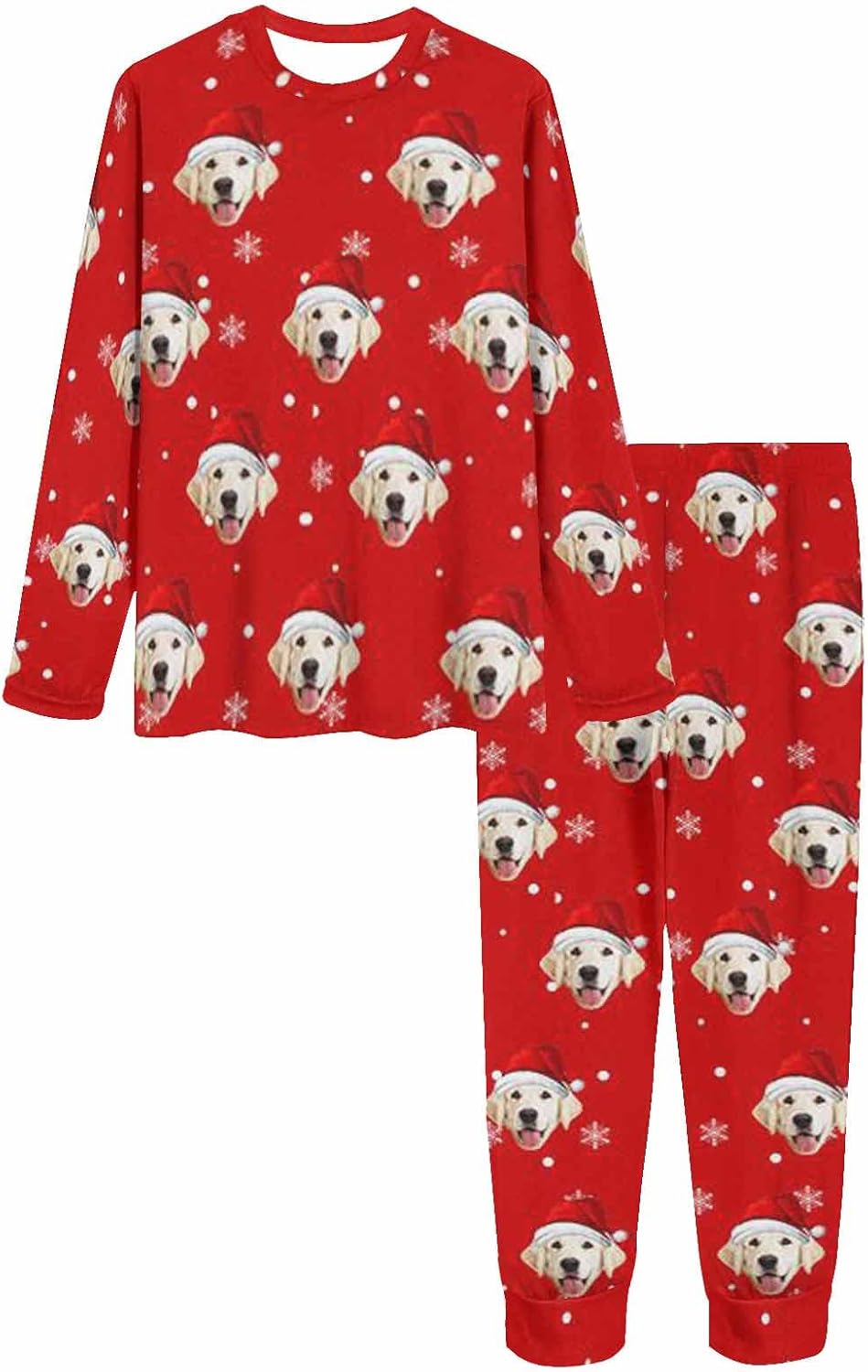 MyPupSocks Custom Face Pajamas Sets for Women, Personalized Photo Sleepwear XS-XXL