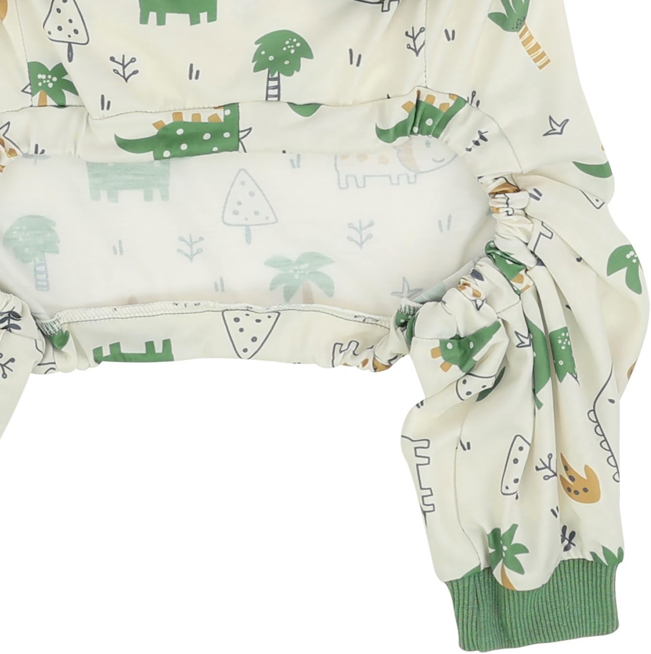 HDE Dog Pajamas One Piece Jammies Jumpsuit Pet Clothes Outfit Stretchy Lightweight Comfy Shirt Pjs for M-3XL Dogs Forest Dinos - L