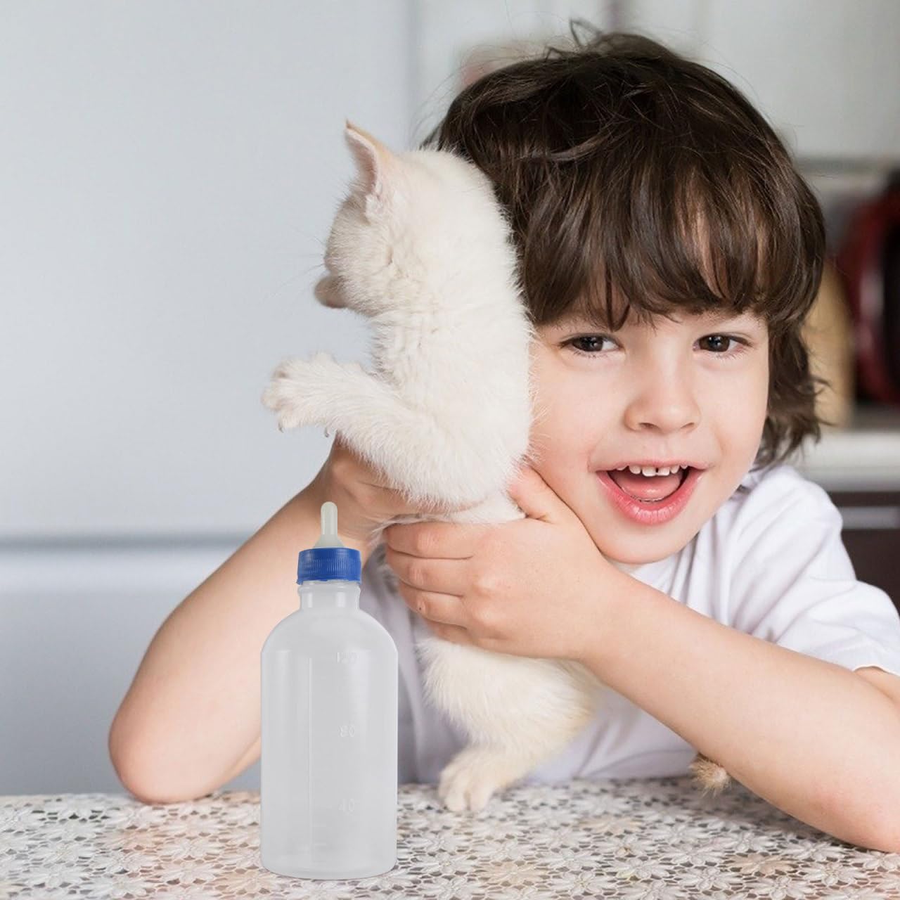 POPETPOP Pet Feeding Bottle,5pcs Dog Cat Nursing Bottle Animal Nurser Bottle Lamb Feeding Bottle Goat Bottles Feeding Milk Bottle Feeding Supplies for Piglet Goat Calf 120ml