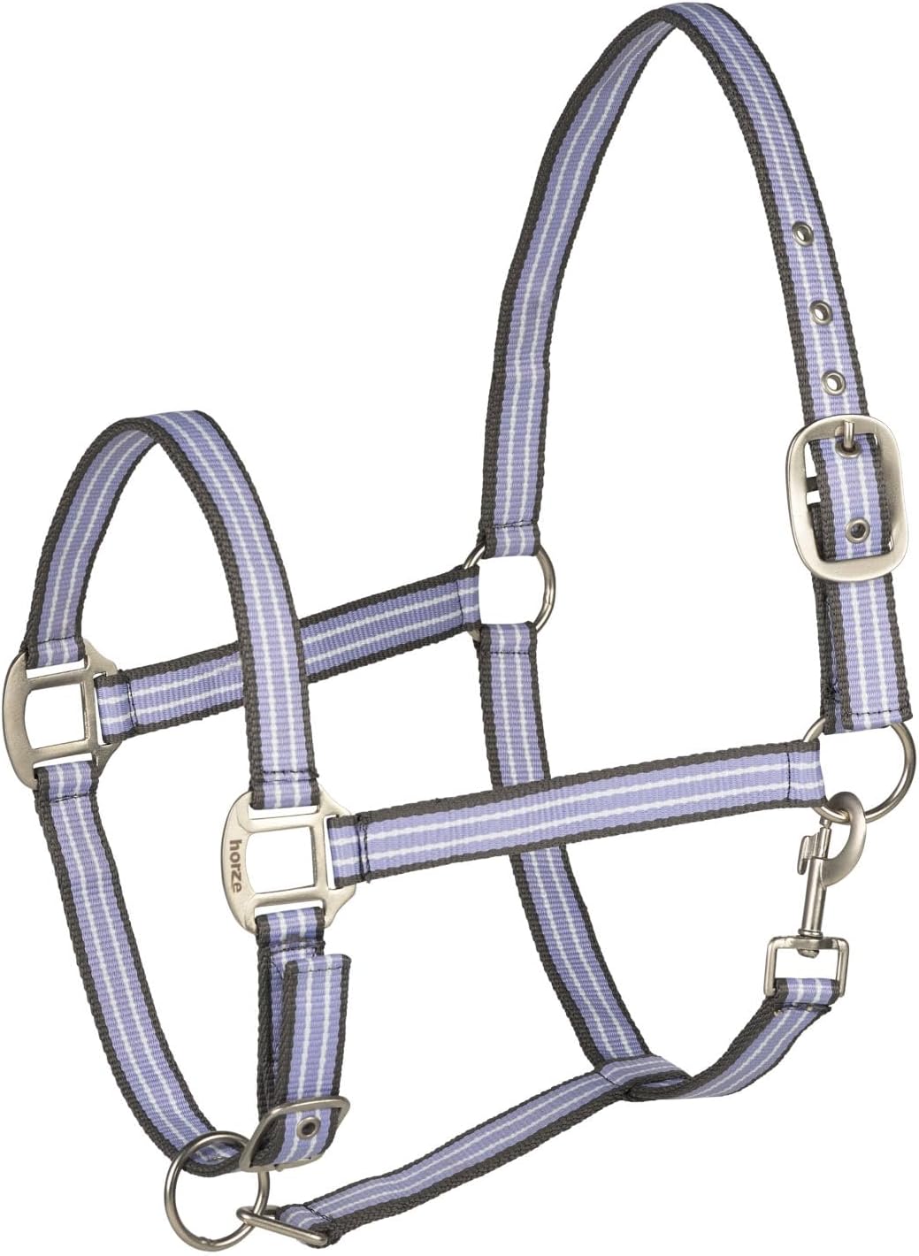 HORZE Adepto Adjustable Horse Halter | Soft, Durable Polyester - Languid Lavender Purple - Warmblood