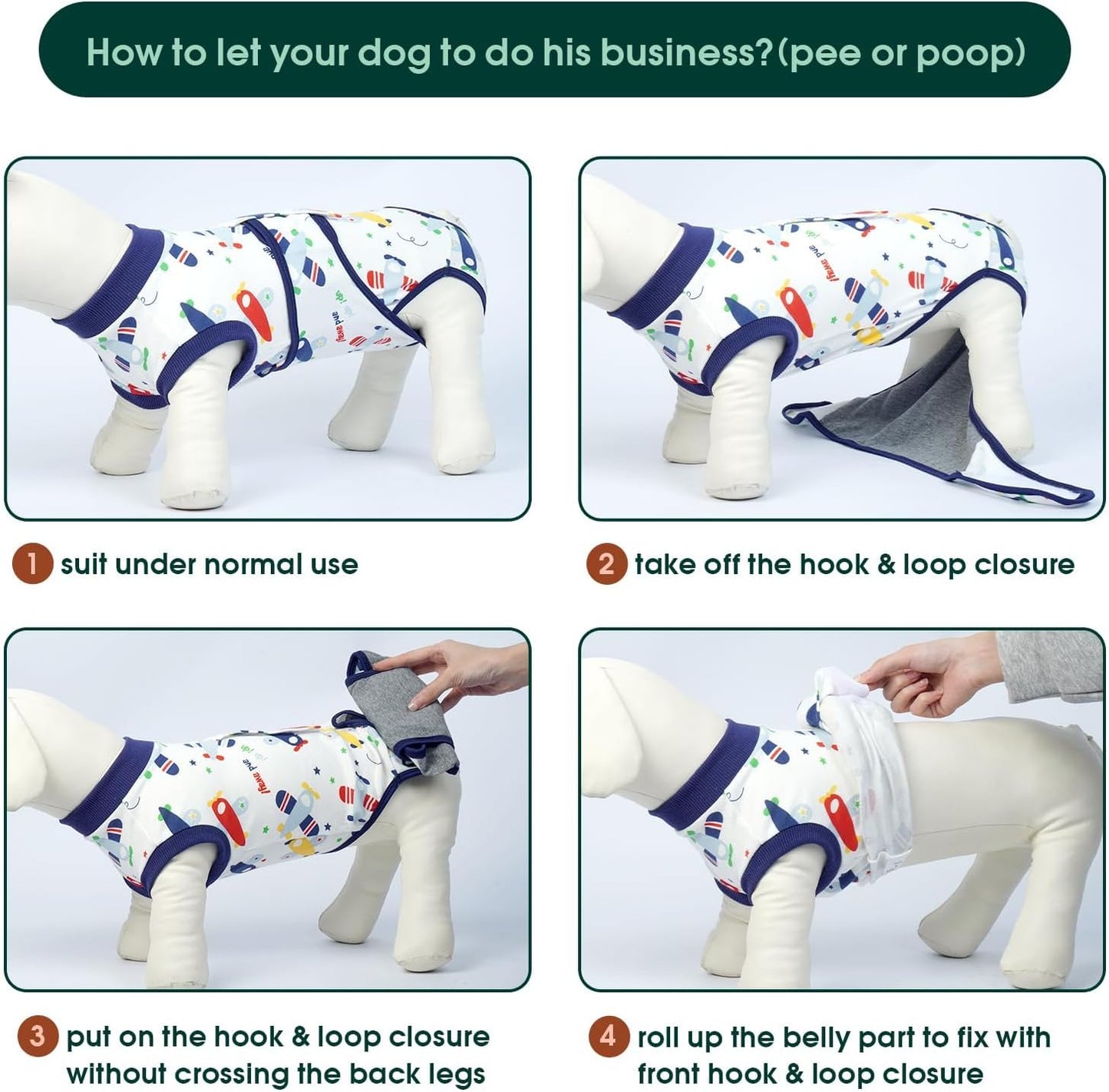 Kuoser Recovery Suit for Dogs Cats After Surgery, Professional Pet Recovery Shirt Dog Abdominal Wounds Bandages, Substitute E-Collar & Cone,Prevent Licking Dog Onesies Pet Surgery Recovery Suit