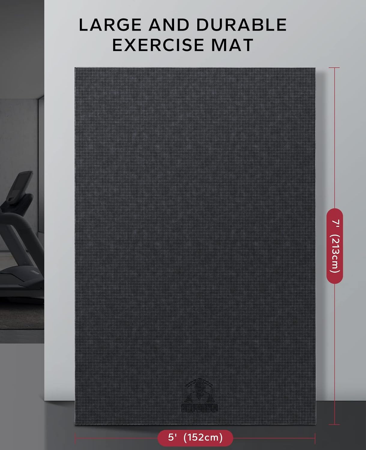 HAPBEAR Extra Large Exercise Mat-7'x5'/6'x8'/6'x9'/6'x10'/6'x12'x8mm(1/3 inch),Non-Slip, Ultra Durable, Thick Workout Mats for Home Gym Flooring Cardio, Yoga Mats for Fitness, High-Density Exercise Mat, Shoes-Friendly