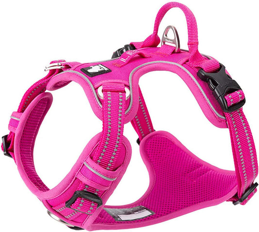 TRUE LOVE Dog Harness No Pull Nylon Reflective Pet Harness Adjustable Comfortable Control Step-in Brilliant Colors Truelove TLH56512