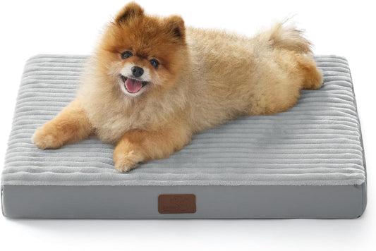 Bedsure Dog Bed for Small Dogs - Orthopedic Pet Beds with Removable Machine Washable Cover, Egg Crate Foam Puppy Pad, Suitable for Pet Up to 20 lbs, 23"x17"